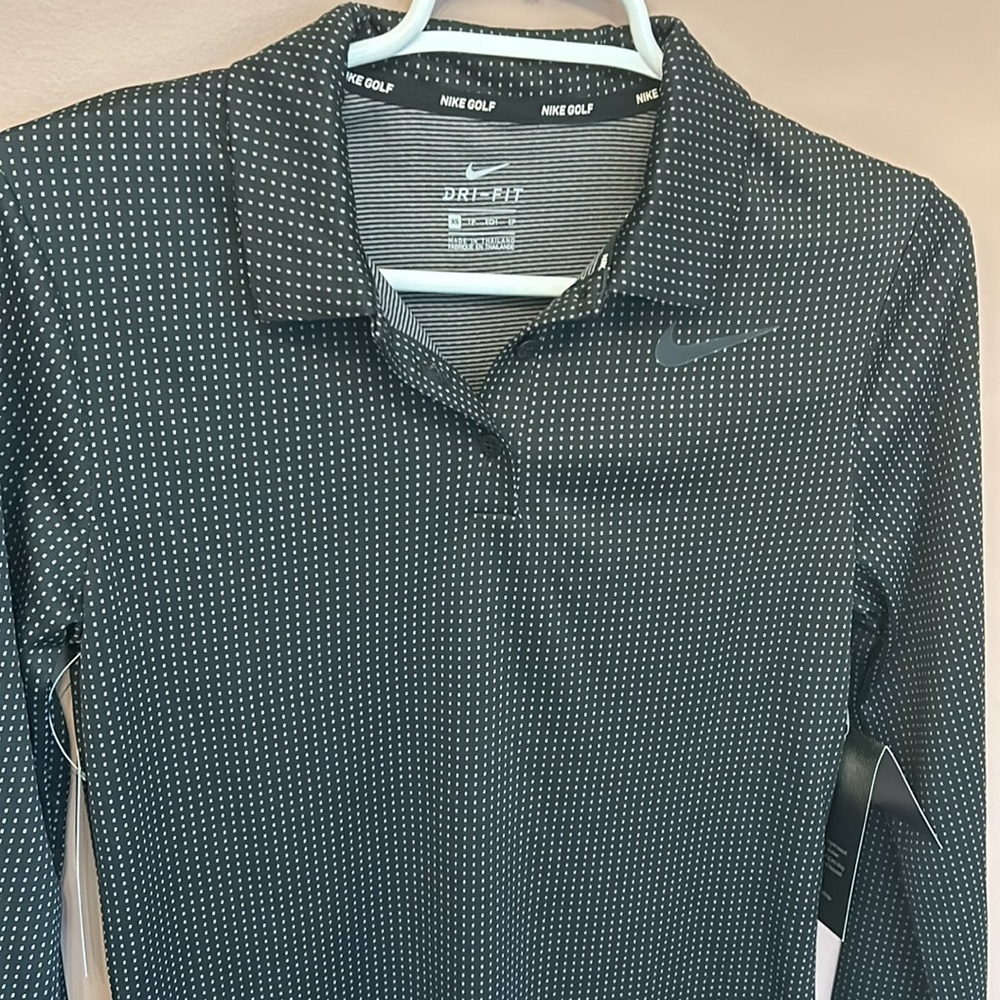 NEW Nike Golf Dri-Fit Long Sleeve Polo 3 Button Front Closure Size XS - Picture 9 of 14